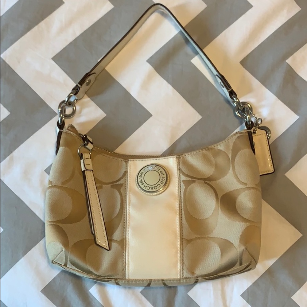 COACH Signature Canvas Beige Handbag